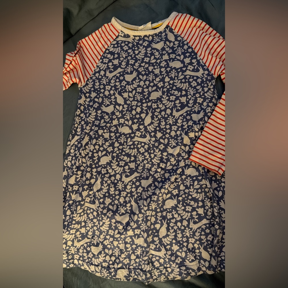 Mini Boden Blue and Red Kids Dress